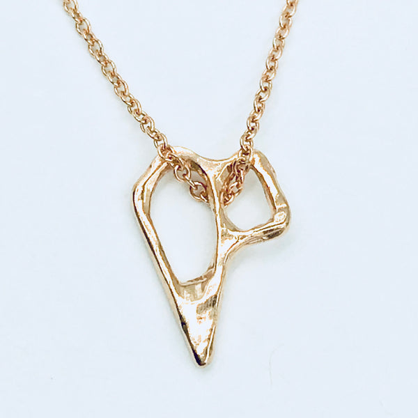 Melt Charm & Necklace - 14k Yellow or Rose