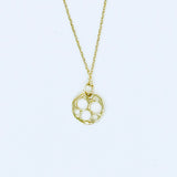 Full Moon Charm w/ Chain 14k Yellow or Rose Gold