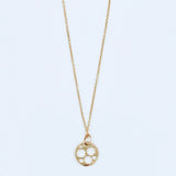 Full Moon Charm w/ Chain 14k Yellow or Rose Gold