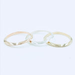 Trio of Razor Rings - 2 Gold & 1 Silver