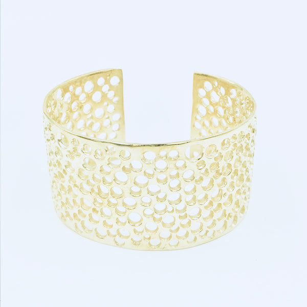 Sea Foam Cuff Bracelet - Brass