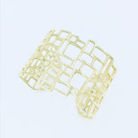 Lattice Bracelet Cuff - Brass