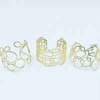 Lattice Bracelet Cuff - Brass