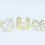 Bubble Bracelet Cuff - Brass