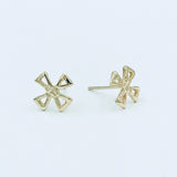 handmade fine jewelry. handmade gold stud earrings. martine jewelry. gold jewelry. one of a kind jewelry. handmade. female owned business resort wear cool earrings stud earrings small gold earring 