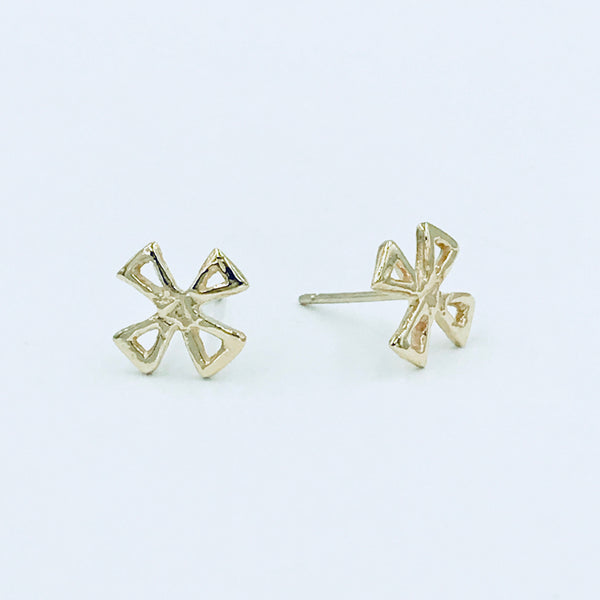 handmade fine jewelry. handmade gold stud earrings. martine jewelry. gold jewelry. one of a kind jewelry. handmade. female owned business resort wear cool earrings stud earrings small gold earring 