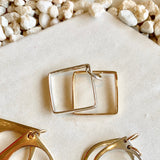 Square Ring Link - 14k Yellow & Sterling Silver