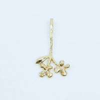 Pansy Charm 14k Gold