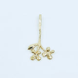 Pansy Charm 14k Gold