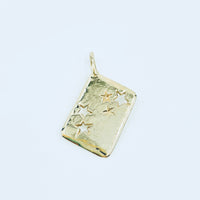 Postcard Charm Lg - 14k Gold