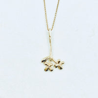 Pansy Charm 14k Gold