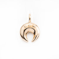 gold charm. arc charm. arch charm handmade fine jewelry. martine jewelry. 