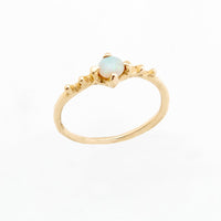 Crown Ring - 14k Gold w/ Opal