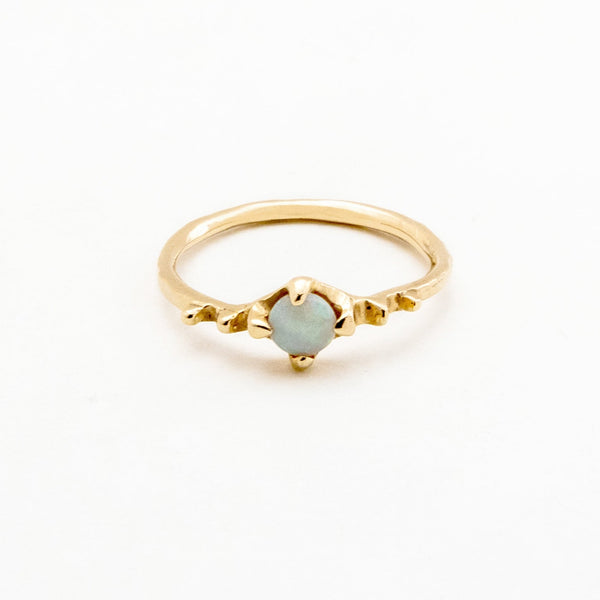 Crown Ring - 14k Gold w/ Opal