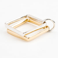 Square Ring Link - 14k Yellow & Sterling Silver